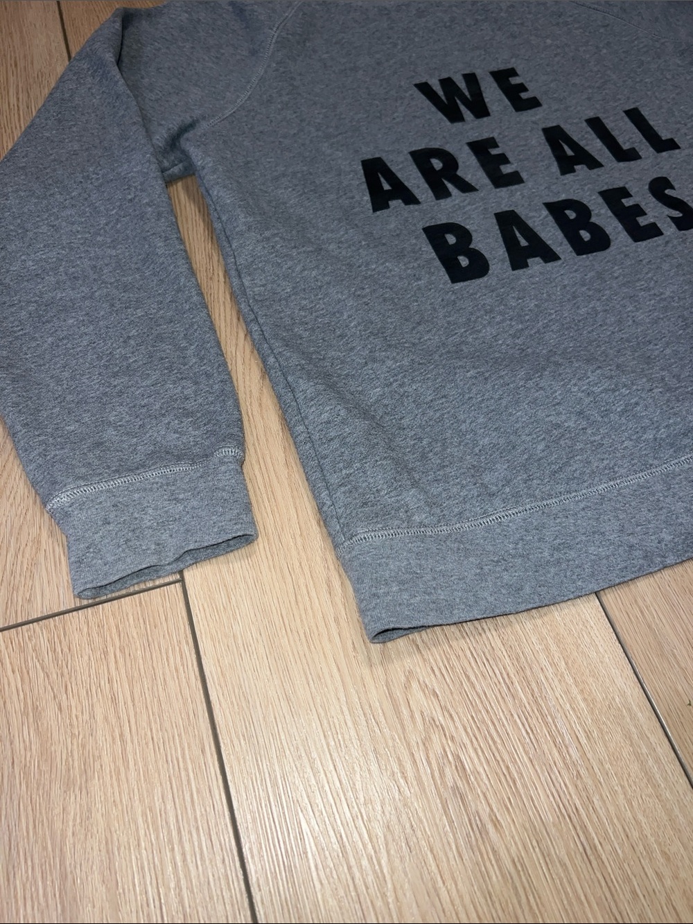 Brunette The Label Gray 'We Are All Babes' Crewneck Sweatshirt - Picture 3 of 9